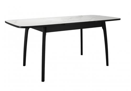  Стол DikLine MK15 Керамика Белый мрамор/подстолье черное/опоры черные, фото 3 