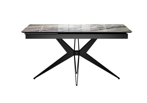  Стол DikLine DKS140 керамика Venetian Brown Light глянец, подстолье черное, опоры черные (2уп.), фото 5 