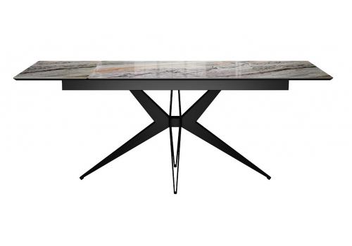  Стол DikLine DKS140 керамика Venetian Brown Light глянец, подстолье черное, опоры черные (2уп.), фото 2 