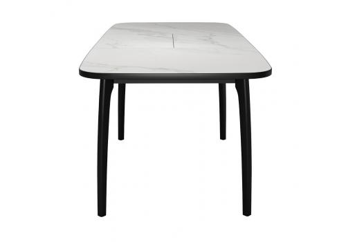  Стол DikLine MK15 Керамика Белый мрамор/подстолье черное/опоры черные, фото 4 