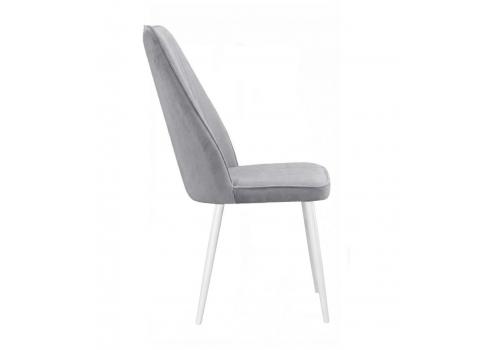  Стул DikLine 327 поворотный B22 GREY, ножки белые, фото 3 