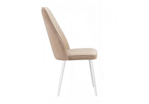  Стул DikLine 327 поворотный B03 BEIGE, ножки белые, фото 3 