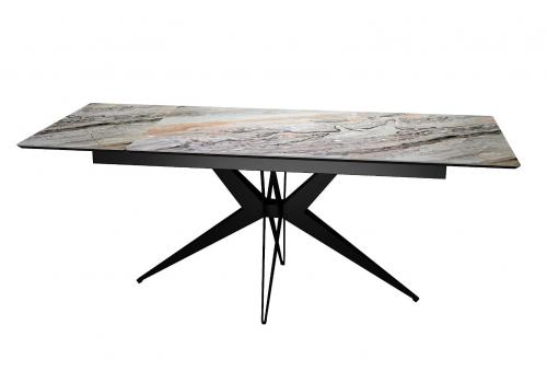  Стол DikLine DKS140 керамика Venetian Brown Light глянец, подстолье черное, опоры черные (2уп.), фото 3 