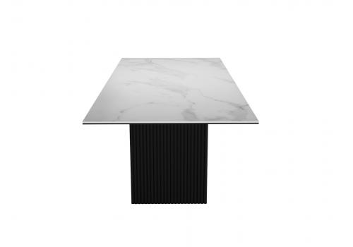  Стол DikLine EKD160, Керамика Белый глянец (К8/2), опоры черные (2 уп.), фото 6 