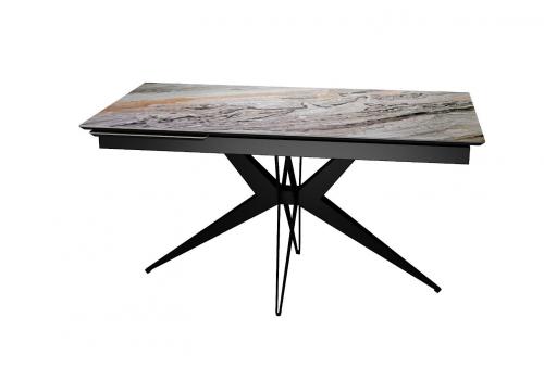  Стол DikLine DKS140 керамика Venetian Brown Light глянец, подстолье черное, опоры черные (2уп.), фото 6 