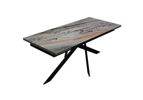  Стол DikLine EKX180, Керамика Venetian Brown Light глянец (К4), опоры черные (2 уп.), фото 6 