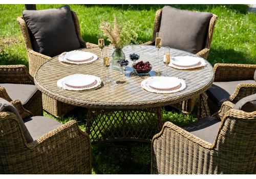  "Эспрессо–150 N" обеденная группа плетеная, цвет соломенный, фото 3 