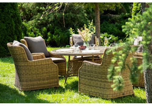  "Эспрессо–150 N" обеденная группа плетеная, цвет соломенный, фото 4 