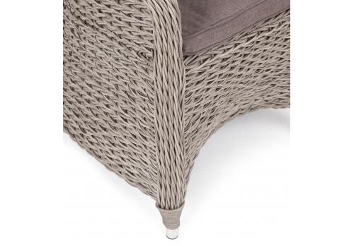  "Равенна" плетеное кресло из искусственного ротанга (гиацинт), цвет серый, фото 3 