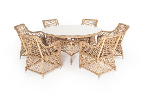  "Эспрессо–150 L" обеденная группа плетеная, цвет соломенный, фото 8 