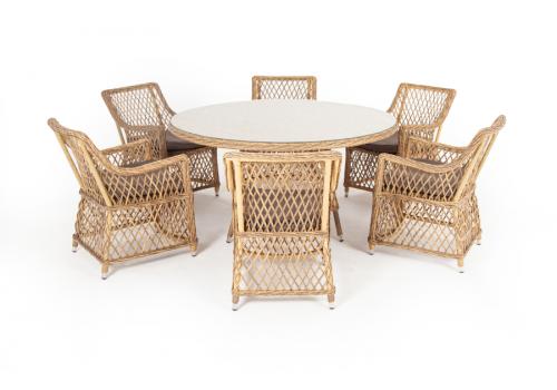  "Эспрессо–150 L" обеденная группа плетеная, цвет соломенный, фото 9 