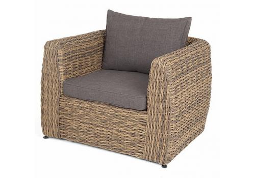  "Кальяри" кресло из искусственного ротанга (гиацинт), цвет соломенный, фото 1 