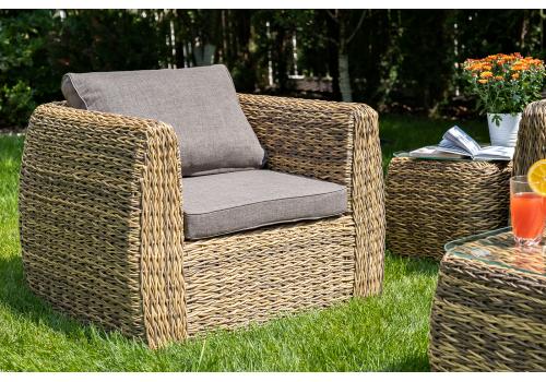  "Кальяри" кресло из искусственного ротанга (гиацинт), цвет соломенный, фото 8 