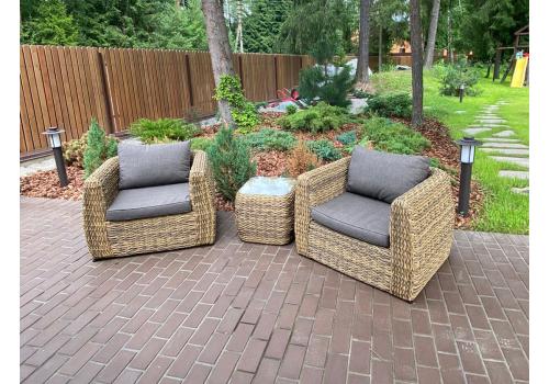  "Кальяри" кресло из искусственного ротанга (гиацинт), цвет соломенный, фото 10 