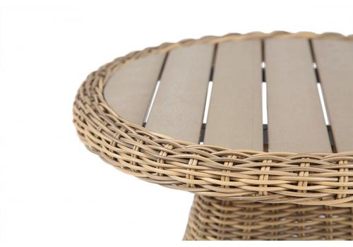  "Равенна" кофейный стол из искусственного ротанга, цвет соломенный, фото 4 
