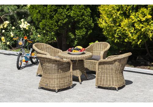  "Равенна" кофейный стол из искусственного ротанга, цвет соломенный, фото 5 