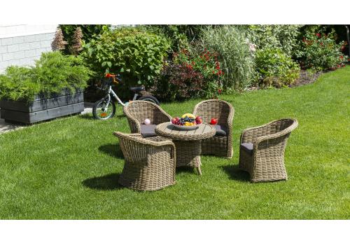  "Равенна" кофейный стол из искусственного ротанга, цвет соломенный, фото 8 