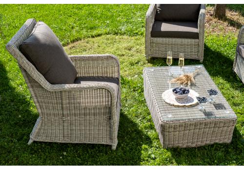  "Гляссе" лаунж-зона из искусственного ротанга, цвет бежевый, фото 8 