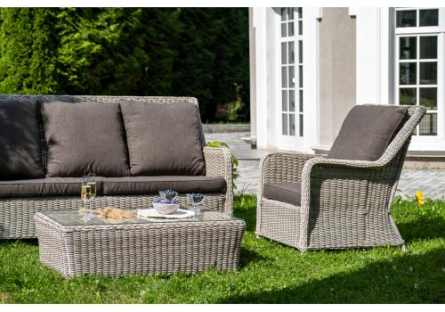  "Гляссе" лаунж-зона из искусственного ротанга, цвет бежевый, фото 9 