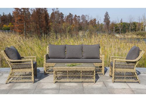  "Гранд Латте" стол журнальный из искусственного ротанга, цвет соломенный, фото 5 