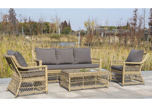  "Гранд Латте" стол журнальный из искусственного ротанга, цвет соломенный, фото 6 