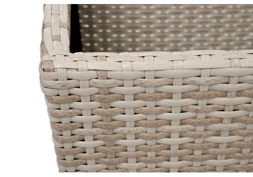  "Капучино" кашпо для цветов плетеное из искусственного ротанга, цвет бежевый, фото 3 