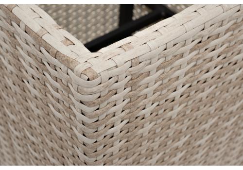  "Капучино" кашпо для цветов плетеное из искусственного ротанга, цвет бежевый, фото 4 