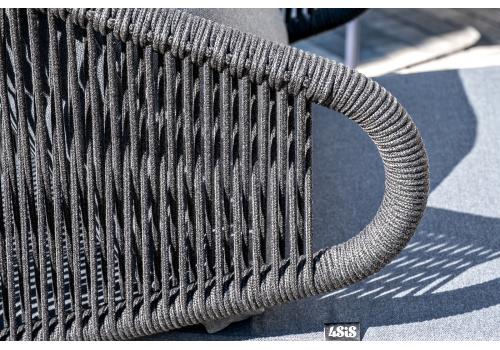  "Милан" лаунж-зона 4-местная плетеная из роупа (веревки), каркас алюминиевый темно-серый, роуп темно-серый, фото 11 