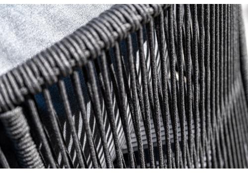  "Милан" лаунж-зона 4-местная плетеная из роупа (веревки), каркас алюминиевый темно-серый, роуп темно-серый, фото 13 