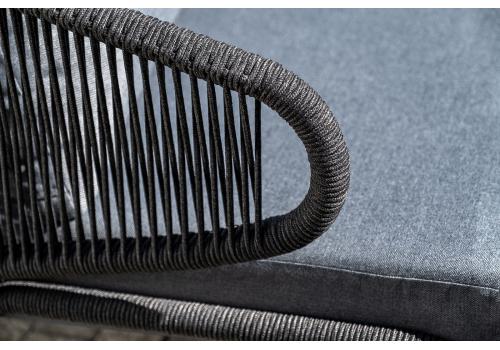  "Милан" лаунж-зона 4-местная плетеная из роупа (веревки), каркас алюминиевый темно-серый, роуп темно-серый, фото 15 