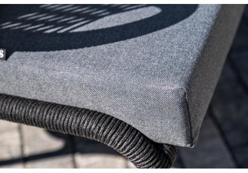  "Милан" лаунж-зона 4-местная плетеная из роупа (веревки), каркас алюминиевый темно-серый, роуп темно-серый, фото 16 