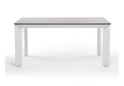  "Венето" обеденный стол из HPL 160х80см, цвет "серый гранит", каркас белый, фото 2 