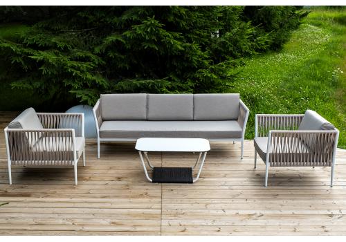  "Касабланка" лаунж-зона плетеная из роупа 5-местная, цвет бежевый, фото 1 