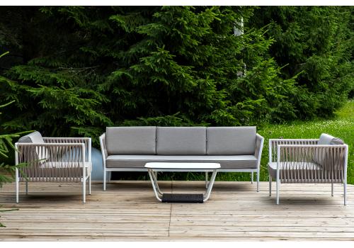  "Касабланка" лаунж-зона плетеная из роупа 5-местная, цвет бежевый, фото 3 