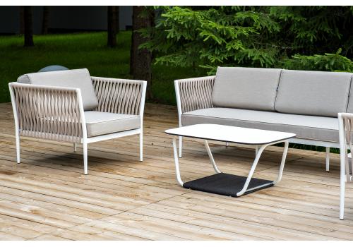  "Касабланка" лаунж-зона плетеная из роупа 5-местная, цвет бежевый, фото 4 