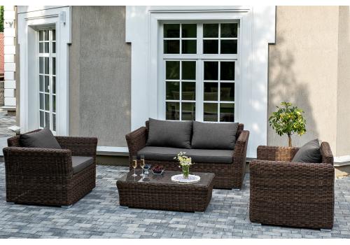  "Капучино Сингл" лаунж-зона из искусственного ротанга, цвет коричневый, фото 1 