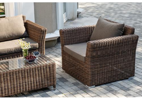  "Капучино Сингл" лаунж-зона из искусственного ротанга, цвет коричневый, фото 7 