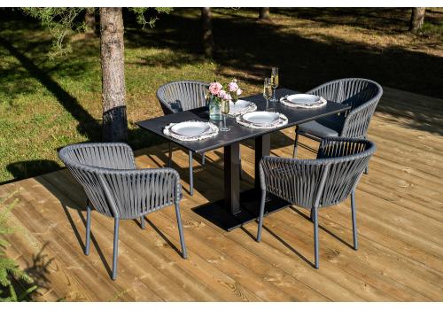  "Каффе Дабл" обеденная группа на 4 персоны, цвет "серый гранит", фото 1 