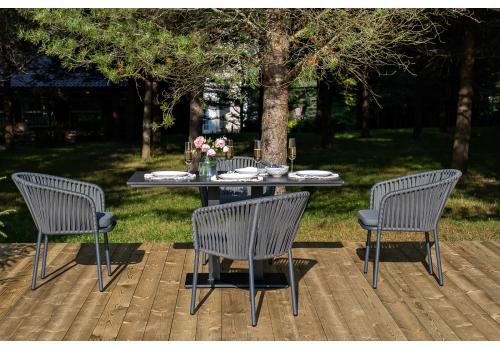  "Каффе Дабл" обеденная группа на 4 персоны, цвет "серый гранит", фото 4 