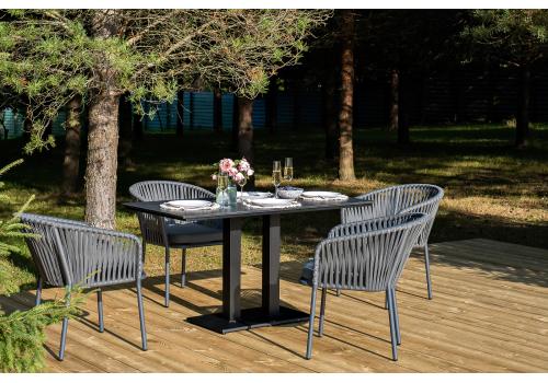 "Каффе Дабл" обеденная группа на 4 персоны, цвет "серый гранит", фото 5 