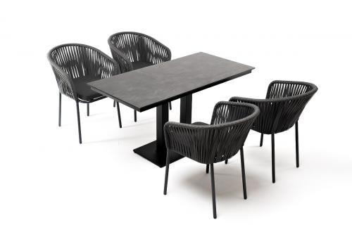  "Каффе Дабл" обеденная группа на 4 персоны, цвет "серый гранит", фото 13 