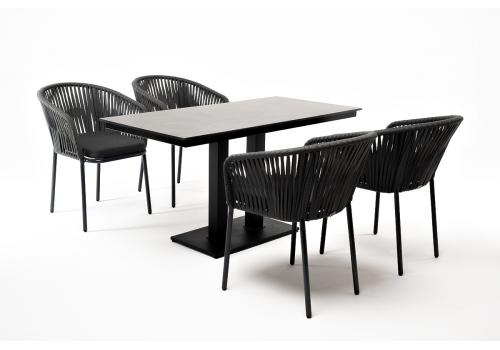  "Каффе Дабл" обеденная группа на 4 персоны, цвет "серый гранит", фото 14 