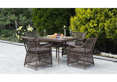  "Айриш" обеденная группа плетеная на 4 персоны, цвет коричневый, фото 2 