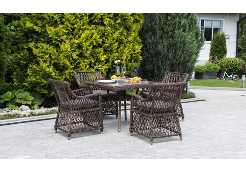  "Айриш" обеденная группа плетеная на 4 персоны, цвет коричневый, фото 3 