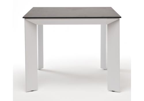  "Венето" обеденный стол из HPL 90х90см, цвет "серый гранит", каркас белый, фото 2 