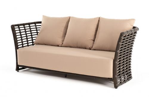  "Валенсия" диван из искусственного ротанга трехместный, цвет бронзовый, фото 1 
