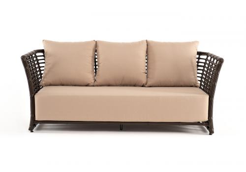  "Валенсия" диван из искусственного ротанга трехместный, цвет бронзовый, фото 2 