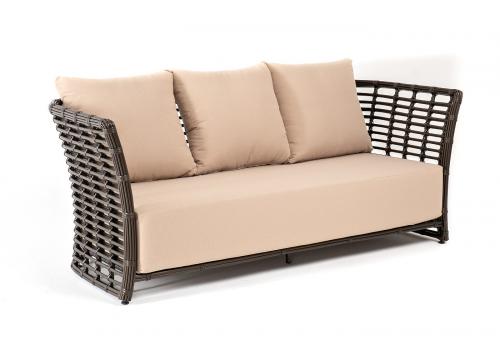  "Валенсия" диван из искусственного ротанга трехместный, цвет бронзовый, фото 3 