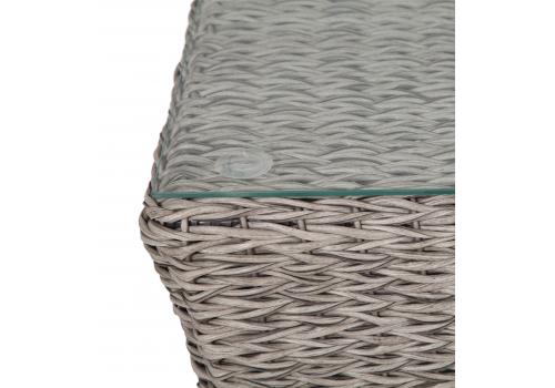  "Капучино" журнальный столик из искусственного ротанга (гиацинт), цвет cерый, фото 4 