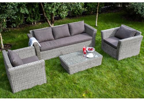  "Капучино" журнальный столик из искусственного ротанга (гиацинт), цвет cерый, фото 5 